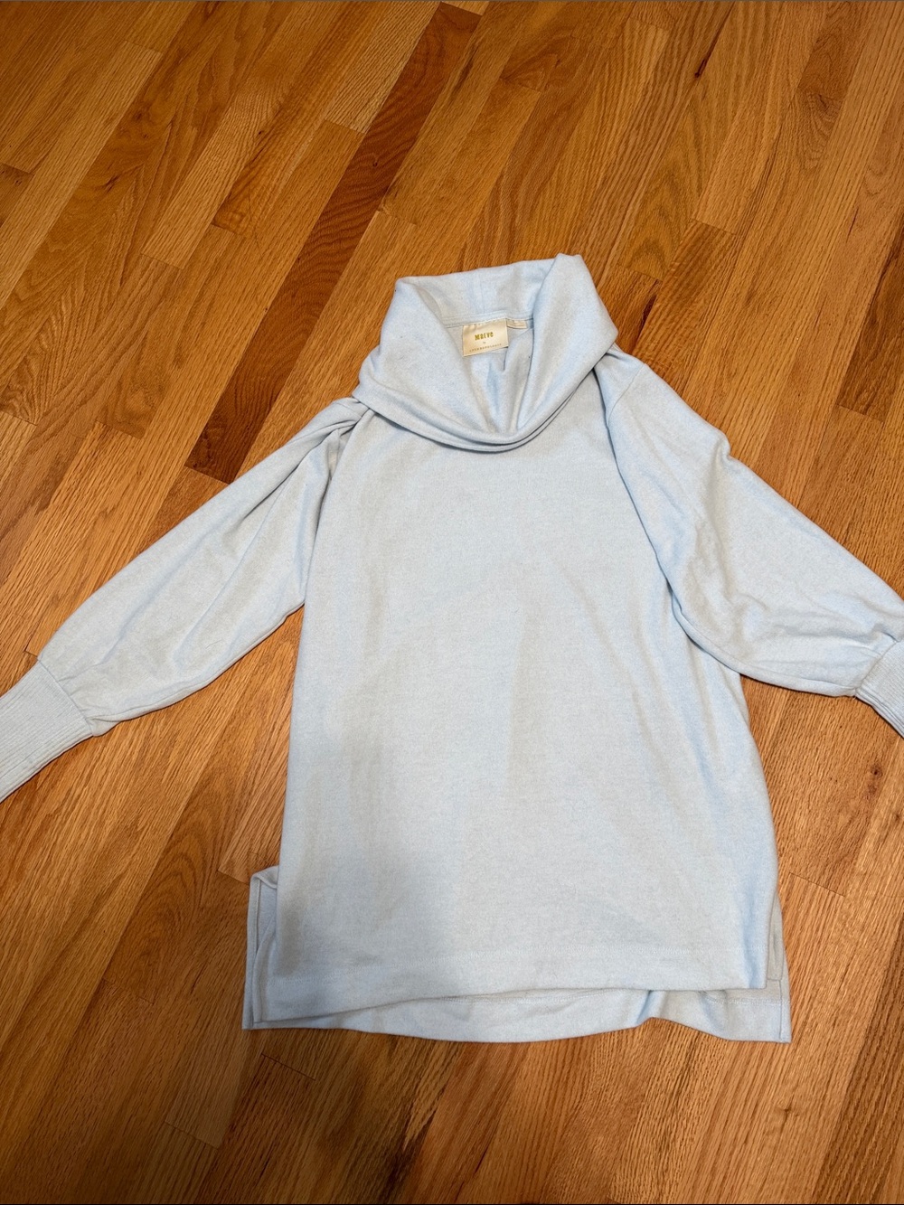 Maeve Light Blue Cowl Neck Sweater